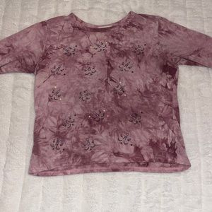 Pink Tie Dye Unicorn Crop Top